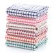 Aiyingmei 6-Piece Kitchen Dish Towel Pure Cotton Wet and Dry Rag Dish Cloth Dish Towel Scouring Cloth (64cm*42cm)