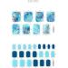 Zinipin Gellight Semi-Cured Gel Pedicure Strips - 30 Pedi Wraps with Cleanser Pads, Stick & File - Blue Marble Art - Buy Online on GoSupps.com