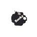 Copter farm dog brand bag for dogs on the collar |With engraving push button |Art leather real leather |Dog brand |individually engraved on both sides (black flower) black flower