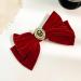 HairBarrettes-Black-red-velvet Luxury Velvet Hair Bow Clip for Thick or Curly Long Hair - Premium Hair Accessories - Buy Online on GoSupps.com