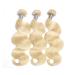 Mila Afro Hairstyles Blonde 613# real hair Tress hair extension Brazilian body wave hair weening extensions 3 bundle of hair (22 "24") 22 "24" 26 "Hair weave