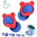 Kids Ear Plugs 2 Pairs(6-12 yrs) Earplugs for Children or Adult with Small Ear Canals Reusable Silicone Noise Canceling Ear Plugs for Concerts/Flying/Study/Noise Sensitivity/Anxiety(Red+Purple)