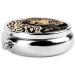 Leopard Pattern Round Pill Box | 3 Compartment Travel Medicine Organizer | Mini Decorative Pill Case for Vitamins & Tablets - Buy Online on GoSupps.com