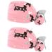 Dachshund Dogs and Hearts Scrub Caps Hats Women Bouffant Working Hat Ponytail Holder for Women Long Hair Covers 2PCS Multicolor