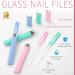 XIPOO A-pink Glass Nail File 3 Pack with Case - Professional Double Sided Etched Surface Files for Women - Unique Stocking Stuffers and Gifts for Girls - Buy Online on GoSupps.com