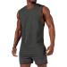 Men's Sleeveless Tank Top - Gym & Sport Undershirt | Fitness Tee - Dark Gray - Buy Online on GoSupps.com