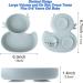 Suction Plate Set for Baby | Silicone Toddler Divided Dish with Fork and Spoon | BPA Free | Dusty Blue - Buy Online on GoSupps.com