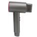 Cordless Hair Dryer Gray Rechargeable Low Noise Hair Dryer Hot and Cold Air Buttons Simplified Connector for RV Outdoor Areas US Plug