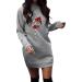 Stylish Women's Christmas Hoodie Dress - Long Sleeve Hooded Sweater & Sweatshirt | Perfect Festive Fashion Gift - Buy Online on GoSupps.com