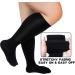 DHSO Oversize Compression Stockings for Men & Women - 20 30 mmHg Knee-High Black XXL for Wide Calves Improve Blood Circulation & Recovery Support - Buy Online on GoSupps.com