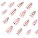 Runrayay 24pcs Press On Nails - Pink Midrings with Snake & Flame French Designs | Oval Nail Art for Women & Girls - Buy Online on GoSupps.com