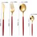 Camping Cutlery Set Cutlery Sets 4 Piece Reusable Perfect for Everyday Dishwasher Safe Easy Clean Kitchenware (Size : Gold+red) - Buy Online on GoSupps.com