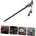DOITOOL 1pc Classic Vintage Hairpin Hair Sticks for Long Hair Fork Pen Hair Bun Stick Flower Pin Wooden Hair Stick Tassel Chinese Hair Sticks Retro Miss Hair up Jade Beads Hanfu - Buy Online on GoSupps.com