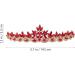 Beaupretty Women s Bridal Crown Headband - Crystal Leaves Wedding Headpiece in White & Red - Buy Online on GoSupps.com