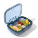 3 Compartment Pill Box Moisture Proof Pill Case Travel Pill Organizer for Pocket Purse Daily Portable Medicine Vitamin Box Fish Oil Box Supplement Box 3 Compartments
