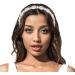 Flayem Pearls Shell Headband Silver Narrow Mental Hair Band Beach Wedding Holiday Bridal Hair Hoop for Women and Girls (White Pearls) - Buy Online on GoSupps.com