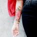 Oottati 8 Sheets Pink Flower Rose Waterproof Temporary Tattoo Stickers | Stylish & Long-Lasting Arm Jewelry for Women - Buy Online on GoSupps.com