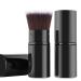 Falliny Retractable Foundation Makeup Brushes, Travel Flat Top Kabuki Powder Brush Portable Liquid Foundation Brush with Cover Perfect for Blending Liquid, Cream or Flawless Powder Cosmetics Foundation Makeup Brush Black