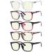 Eyekepper 5 Pack Reading Glasses Blue Light Blocking Computer Eyeglasses +1.75 D-5 Pack Mix 1.75 x