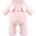 Haokaini Newborn Bear Warmer Snowsuit | Hooded Cotton Fleece Romper for Baby Girls Boys 3-6 Months - Pink - Buy Online on GoSupps.com