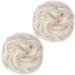 SARLA 2PCS Synthetic Messy Hair Bun Scrunchies in Platinum Blonde - Updo Hair Extensions for Women and Girls - Buy Online on GoSupps.com