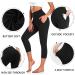 3 Pack Capri Leggings for Women with Pockets-High Waisted Tummy Control Workout Gym Yoga Pants - Black (L-XL) - Buy Online on GoSupps.com