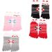 Holibanna Christmas Five Toe Socks - 4 Pairs of Warm No Show Cotton Toe Socks for Winter Festivities - Buy Online on GoSupps.com