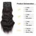 Yddm Clip-In Hair Extensions - Natural Black Wavy 24-Inch Synthetic Hair - Full Head 4pcs Affordable Realistic Look for Women - Buy Online on GoSupps.com