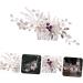 Ipetboom 1pc Braided Flower Comb Pearl Hair Clip Rhinestone Hair Clip Wedding Hair Comb Womens Hair Clips Bride Hair Comb To Weave Abs White Hair Accessories Banquet European and American - Buy Online on GoSupps.com