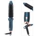 2 in 1 Heated Curling Iron Brush - Portable Thermostatic Hair Curler & Straightener | Green Electric Styling Brush - Buy Online on GoSupps.com