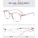 MAGIMODAC Women s Computer Reading Glasses - Blue Light Filter Oval Design 1.0 Diopters Transparent Pink - Visual Aid for Eye Comfort - Buy Online on GoSupps.com