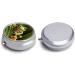 Round Pill Box with Tree Frog Print - 3 Compartment Decorative Metal Pill Organizer | Portable Pocket Size | Style-13 - Buy Online on GoSupps.com