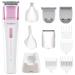TCMKY Hair Trimmer for Women, Waterproof Bikini Trimmer, Rechargeable Pubic Hair Clippers and Trimmer, Groin Hair Trimmer Electric Shaver for Women, Women Electric Razor,Barber Grooming Set Pink