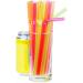 100Pcs Fluorescent Plastic Straws Bendable Disposable Straws Mixed-Color Canned Drinks Beverage Drinking Straws Party Supplies - Buy Online on GoSupps.com