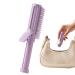 Quzente Volume Hair | Styling Hair Curling Tool | Curling Make Up Brush Roller Tool Curlers on Top of Head 2-in-1 Retractable Styling Comb Wavy Hair Products for Hair Salon Purple