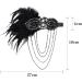 Women Vintage Feather Crystal Tassel Headband for Gatsby Costume Prom Theme Party Cocktail Wedding Hair Accessories - Buy Online on GoSupps.com