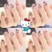 DIBESTS 4 Sheets Cute Cartoon Nail Art Stickers - 3D Anime Cat Designs for Girls, Kids & Women | Kawaii Manicure Decorations with 300+ Decals - Buy Online on GoSupps.com