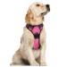 rabbitgoo dog harness medium -sized dogs anti train crockery dog with control no pull adjustable dog dishes large dogs breathable reflex stripes breast harness dog safe guidance pink l l (1 Pack) pink