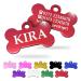 Ibera Gifts - Personalized pendants for small to medium -sized dogs and cats in bone shape - engraving dog brand collar dog neck band Name personalized dog (red no drawing) no drawing red