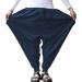CLANMILUMS Men's Cotton Drawstring Harem Pants X-Large Navy-1 - Buy Online on GoSupps.com