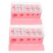 CLISPEED Lot de 2 Taille-crayons Manuels 5 Trous pour Crayons L vres Eye-liner et Sourcils Taille-crayon Pr cis Pointe Longue Couleur Rose Compact et Adapt pour Maquillage