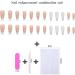 24pcs Long Coffin False Nails French Tip Stick on Nails Glitter Silver Press on Nails Removable Glue-on Nails Full Cover Fake Nails Women Girls Nail Art Accessories 0266Y11 - Buy Online on GoSupps.com