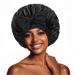 Satin Bonnet for Sleeping | Adjustable Silk Bonnet for Curly Hair | Large Black Hair Bonnet for Women - International Shipping - Buy Online on GoSupps.com