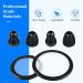 Adult & Pediatric Stethoscope Replacement Parts - 2 Sets Diaphragm & Ear Tips Accessories (Black) - Buy Online on GoSupps.com