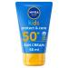 NIVEA SUN Kids Protect & Care Pocket Size Sun Lotion (50ml) SPF 50 Kids Sun Cream with Immediate Sun Protection Water-Resistant Sunscreen with UVA and UVB Filters