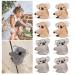 Koala Stuffed Animal Clips  8 Pcs Small Stuffed Koala Clip for Women Hair Claw  Koala Pencil Hugger for Girls Kids (Brown and Grey)
