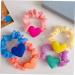 FRCOLOR Girl Hair Ties Heart Ruffled Hair Tie Heart Charm Hair Tie hair Women Scrunchies hair ties for girls scrunchies for women Ponytail Holders women's sweet cloth hair - Buy Online on GoSupps.com