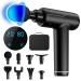 Massage gun hand held Muscle massage gun 20-speed percussion massage device with LCD touchscreen cordless deep fabric with 8 massage heads black
