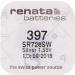 Buy Renata 397 Watch Battery (SR726SW) - Long-Lasting Power for Your Timepieces | International Shipping Available - Buy Online on GoSupps.com