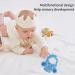 Viyuse Dinosaur Teething Toy Ring Set - Silicone Teether Rings for Babies - Blue Pacifier Clip Included - Buy Online on GoSupps.com